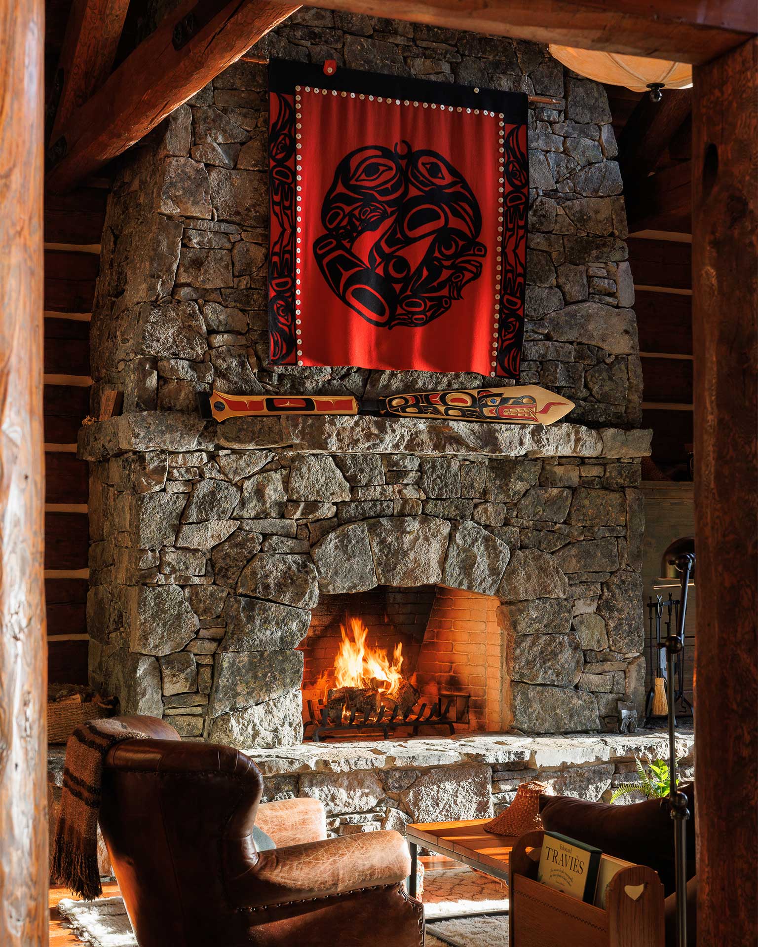 Homalco artwork at Fawn Bluff