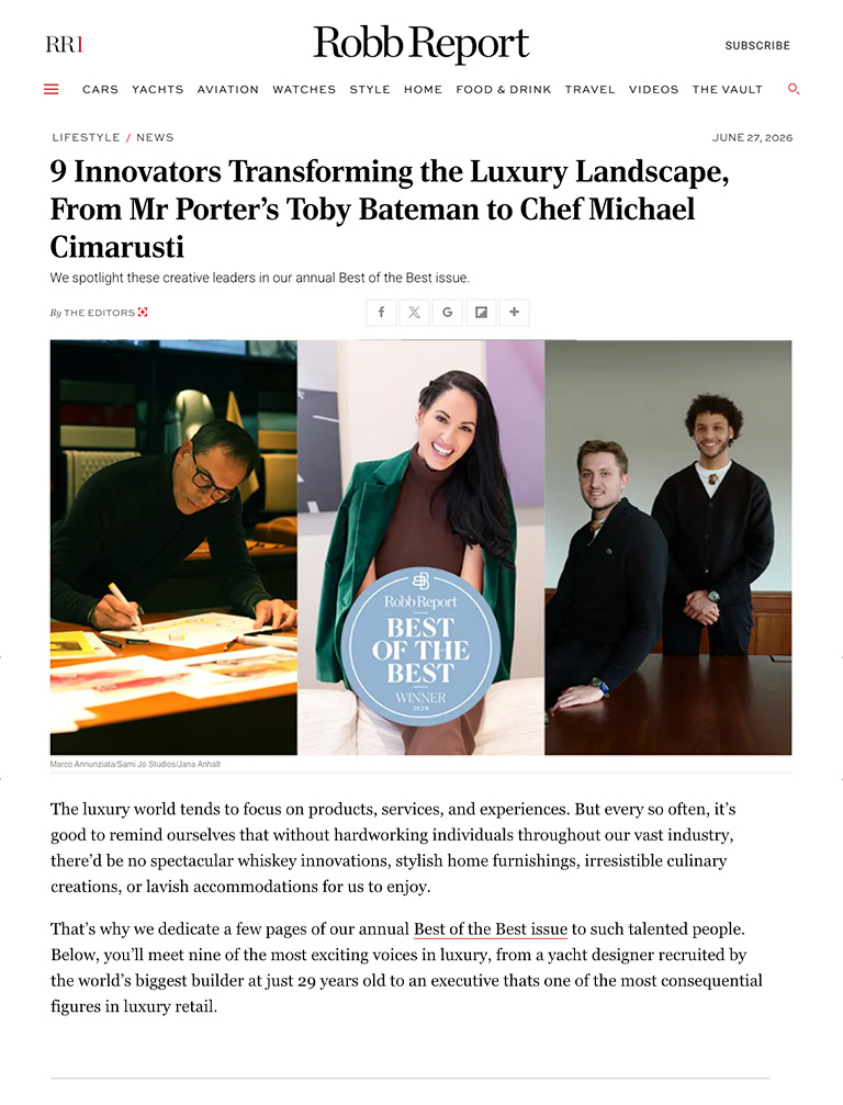 Robb Report Article featuring David Tuchbant | The Regenerative Entrepreneur